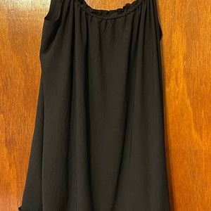 Spaghetti strap black MIDI dress